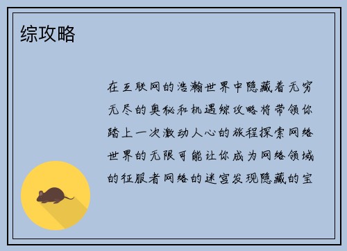 综攻略